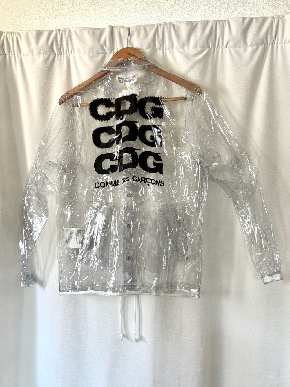 NWT Comme des Garçon PVC Transparent Coach Jacket size S - Picture 3 of 10